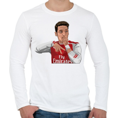 PRINTFASHION Özil - Férfi hosszú ujjú póló - Fehér