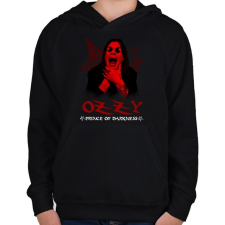 PRINTFASHION OZZY - Gyerek kapucnis pulóver - Fekete gyerek pulóver, kardigán
