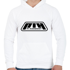 PRINTFASHION P1 Harmony Black - Férfi kapucnis pulóver - Fehér