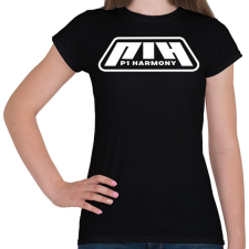 PRINTFASHION P1 Harmony White - Női póló - Fekete női póló