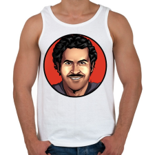 PRINTFASHION Pablo Escobar - Férfi atléta - Fehér atléta, trikó