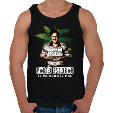 PRINTFASHION pablo escobar - Férfi atléta - Fekete