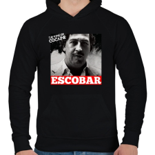 PRINTFASHION Pablo Escobar - Férfi kapucnis pulóver - Fekete férfi pulóver, kardigán