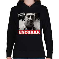PRINTFASHION Pablo Escobar - Női kapucnis pulóver - Fekete női pulóver, kardigán