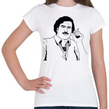 PRINTFASHION Pablo Escobar - Női póló - Fehér női póló