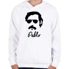 PRINTFASHION Pablo - Gyerek kapucnis pulóver - Fehér