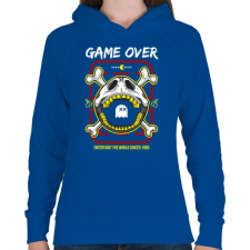PRINTFASHION Pac Man vége - Női kapucnis pulóver - Királykék női pulóver, kardigán