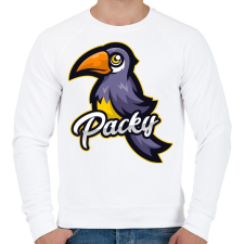 PRINTFASHION Packy - Férfi pulóver - Fehér férfi pulóver, kardigán