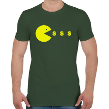 PRINTFASHION Pacman - Férfi póló - Katonazöld férfi póló