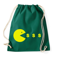 PRINTFASHION Pacman - Sportzsák, Tornazsák - Sötétzöld tornazsák