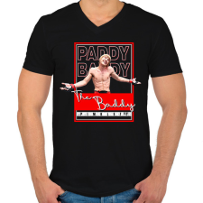 PRINTFASHION PADDY the baddy - Férfi V-nyakú póló - Fekete férfi póló