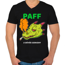 PRINTFASHION PAFF - Férfi V-nyakú póló - Fekete