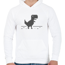 PRINTFASHION page not found dino - Férfi kapucnis pulóver - Fehér férfi pulóver, kardigán