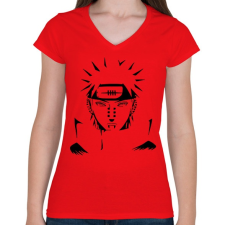 PRINTFASHION Pain akatsuki - Női V-nyakú póló - Piros női póló