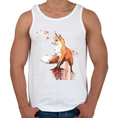 PRINTFASHION Painted Fox - Férfi atléta - Fehér