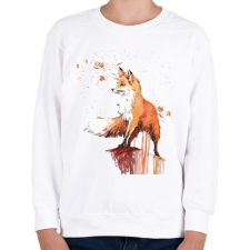 PRINTFASHION Painted Fox - Gyerek pulóver - Fehér gyerek pulóver, kardigán
