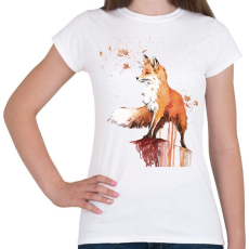 PRINTFASHION Painted Fox - Női póló - Fehér