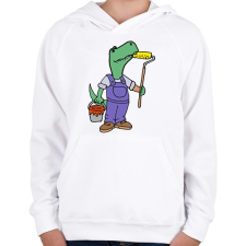 PRINTFASHION Painter crock - Gyerek kapucnis pulóver - Fehér gyerek pulóver, kardigán