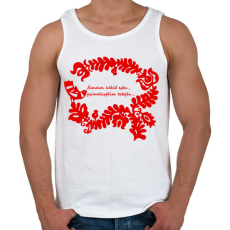 PRINTFASHION Pálinka dal páros minta #1 - Férfi atléta - Fehér