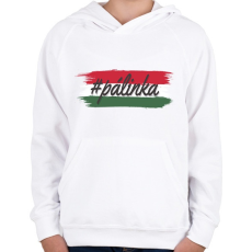 PRINTFASHION #pálinka - Gyerek kapucnis pulóver - Fehér
