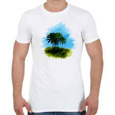 PRINTFASHION pálma1 - Férfi póló - Fehér férfi póló