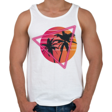 PRINTFASHION Pálmafák - Férfi atléta - Fehér