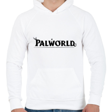 PRINTFASHION Palworld - fekete - Férfi kapucnis pulóver - Fehér