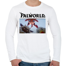 PRINTFASHION Palworld lények - Férfi hosszú ujjú póló - Fehér férfi póló