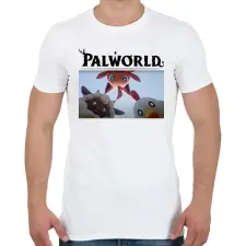 PRINTFASHION Palworld lények - Férfi póló - Fehér férfi póló