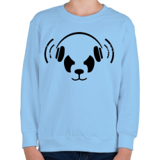 PRINTFASHION Panda beat - Gyerek pulóver - Világoskék