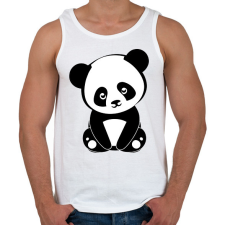 PRINTFASHION Panda - Férfi atléta - Fehér atléta, trikó