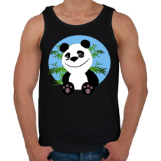 PRINTFASHION panda - Férfi atléta - Fekete