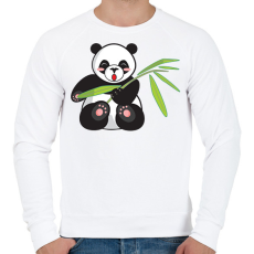 PRINTFASHION Panda - Férfi pulóver - Fehér