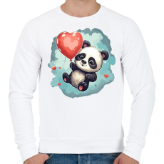 PRINTFASHION Panda - Férfi pulóver - Fehér