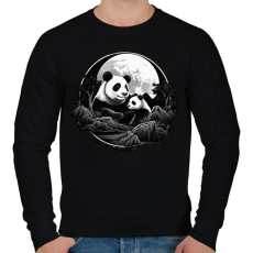 PRINTFASHION panda - Férfi pulóver - Fekete