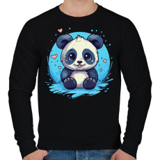 PRINTFASHION panda - Férfi pulóver - Fekete
