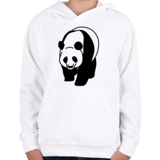 PRINTFASHION Panda - Gyerek kapucnis pulóver - Fehér