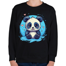 PRINTFASHION panda - Gyerek pulóver - Fekete gyerek pulóver, kardigán