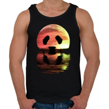 PRINTFASHION Panda hold - Férfi atléta - Fekete atléta, trikó