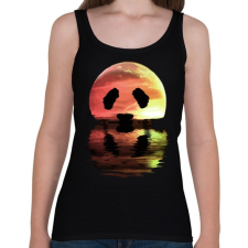 PRINTFASHION Panda hold - Női atléta - Fekete női trikó