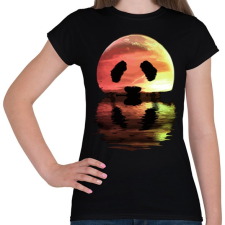 PRINTFASHION Panda hold - Női póló - Fekete női póló