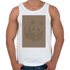 PRINTFASHION Panda illúzió, szépia - Férfi atléta - Fehér atléta, trikó