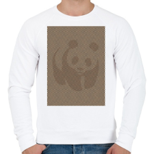 PRINTFASHION Panda illúzió, szépia - Férfi pulóver - Fehér férfi pulóver, kardigán