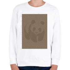 PRINTFASHION Panda illúzió, szépia - Gyerek pulóver - Fehér gyerek pulóver, kardigán