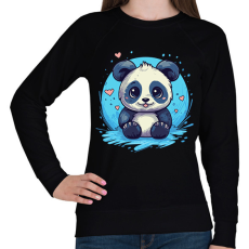 PRINTFASHION panda - Női pulóver - Fekete
