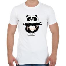 PRINTFASHION Panda ölelés  - Férfi póló - Fehér