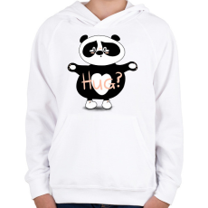 PRINTFASHION Panda ölelés  - Gyerek kapucnis pulóver - Fehér