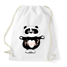 PRINTFASHION Panda ölelés  - Sportzsák, Tornazsák - Fehér tornazsák