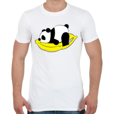 PRINTFASHION Panda pihen - Férfi póló - Fehér férfi póló