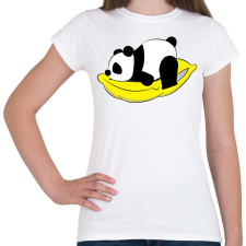 PRINTFASHION Panda pihen - Női póló - Fehér női póló